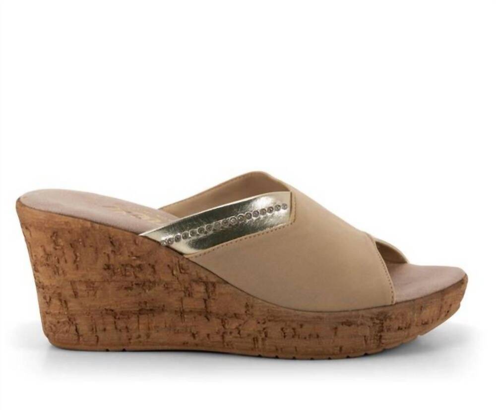 NEW ONEX women's maggi wedge sandals in beige